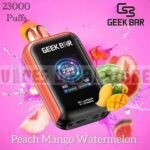 geekbar watt 23000 puffs 50mg nicotine peach mango watermelon
