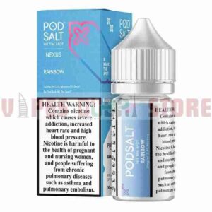 pod salt nexus eliquid 20mg nicotine 30ml rainbow