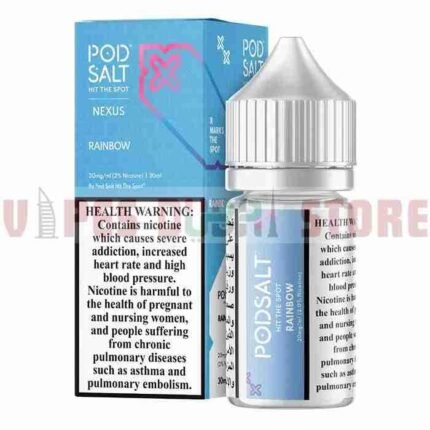 pod salt nexus eliquid 20mg nicotine 30ml rainbow
