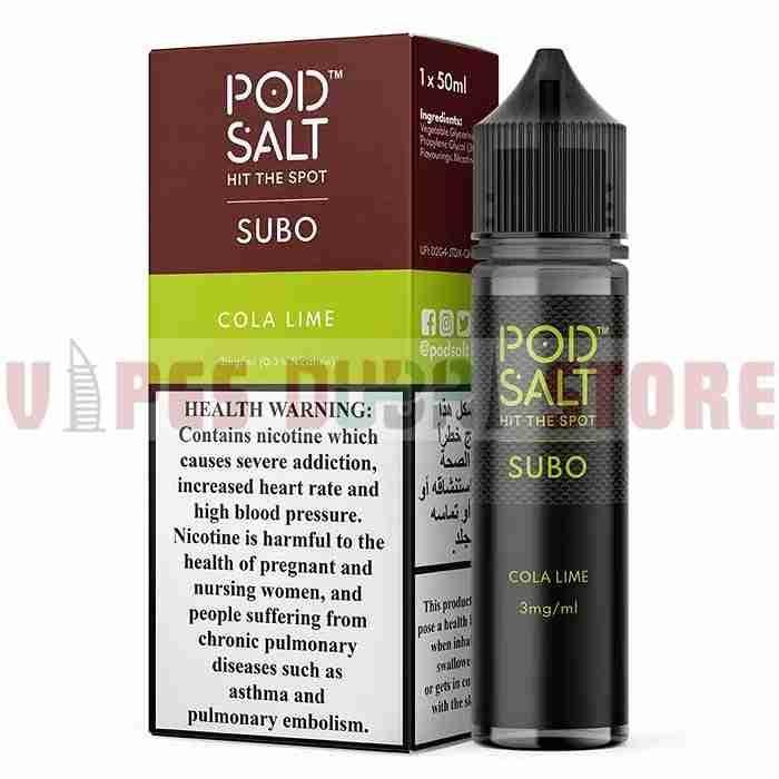 pod salt subo 3mg 50ml cola lime pod salt subo 3mg 50ml cola lime