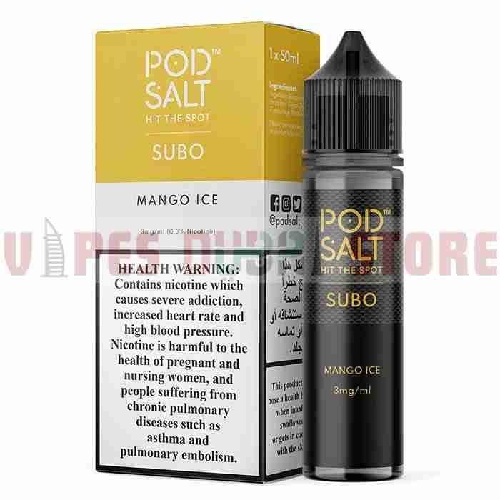 pod salt subo 3mg 50ml mango ice pod salt subo 3mg 50ml mango ice