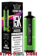 AL FAKHER Crown Bar Hyper Max 15000 Puffs Disposable Vape in Dubai blue razz lemonade