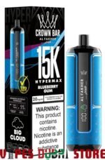 AL FAKHER Crown Bar Hyper Max 15000 Puffs Disposable Vape in Dubai blueberry gum