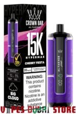 AL FAKHER Crown Bar Hyper Max 15000 Puffs Disposable Vape in Dubai cherry fiesta