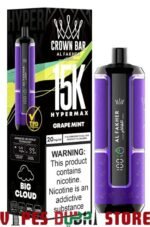 AL FAKHER Crown Bar Hyper Max 15000 Puffs Disposable Vape in Dubai grape mint