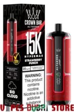 AL FAKHER Crown Bar Hyper Max 15000 Puffs Disposable Vape in Dubai strawberry punch