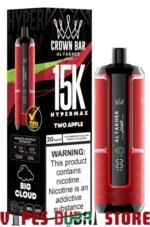 AL FAKHER Crown Bar Hyper Max 15000 Puffs Disposable Vape in Dubai two apple