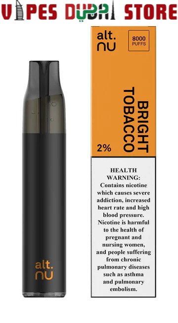 ALT NU 8000 Puffs 20mg Vape bright tobacco ALT NU 8000 Puffs 20mg Vape bright tobacco