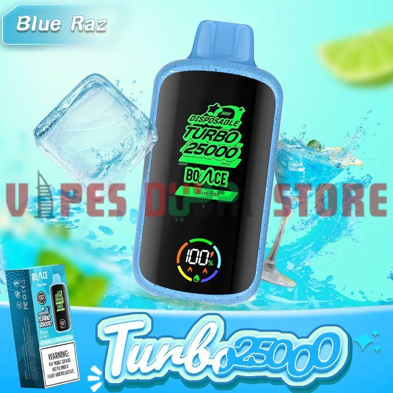 BOUNCE Turbo 25000 Puffs 50MG Disposable Vape in Dubai blue razz BOUNCE Turbo 25000 Puffs 50MG Disposable Vape in Dubai blue razz
