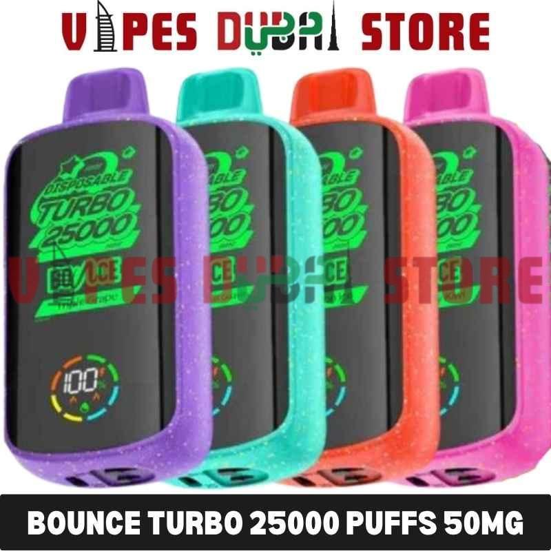 BOUNCE Turbo 25000 Puffs 50MG Disposable Vape in Dubai BOUNCE Turbo 25000 Puffs 50MG Disposable Vape in Dubai