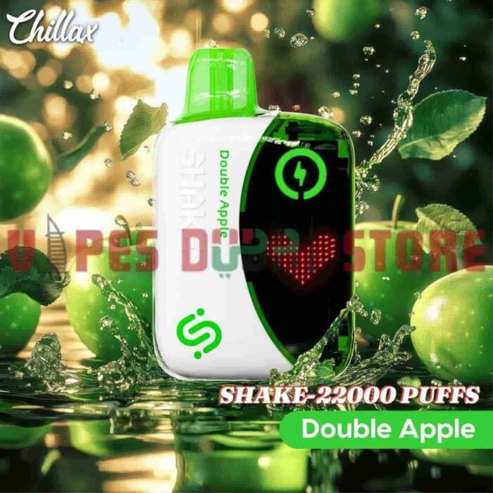 CHILLAX Shake 22000 Puffs 50MG Disposable Vape in Dubai DOUBLE APPLE