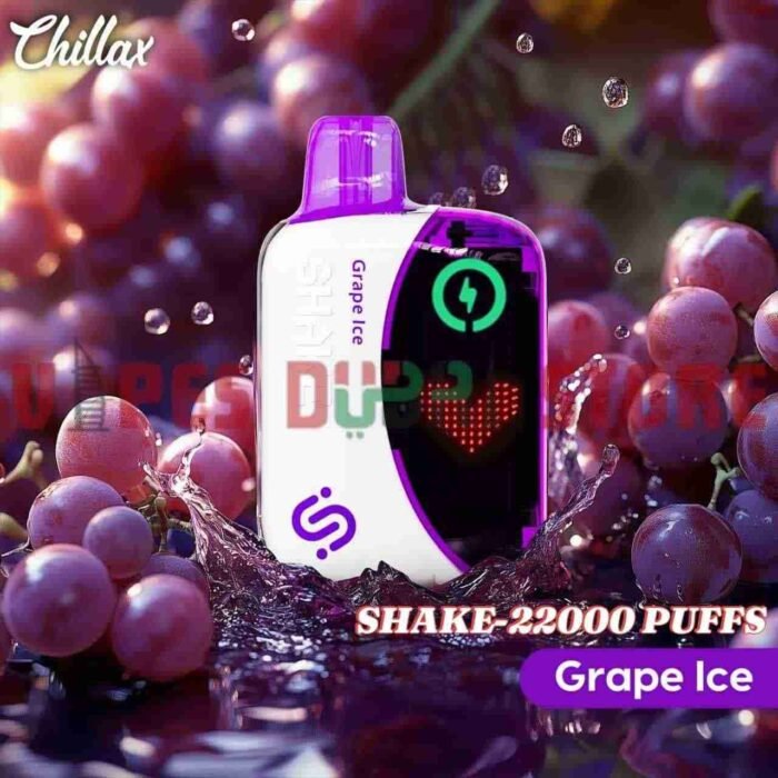 CHILLAX Shake 22000 Puffs 50MG Disposable Vape in Dubai GRAPE ICE