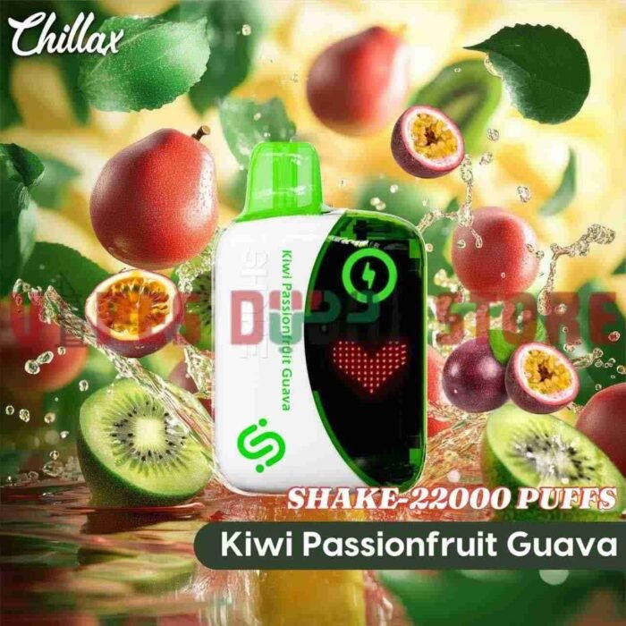 CHILLAX Shake 22000 Puffs 50MG Disposable Vape in Dubai KIWI PASSIONFRUIT GUAVA