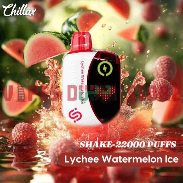 CHILLAX Shake 22000 Puffs 50MG Disposable Vape in Dubai LYCHEE WATERMELON ICE