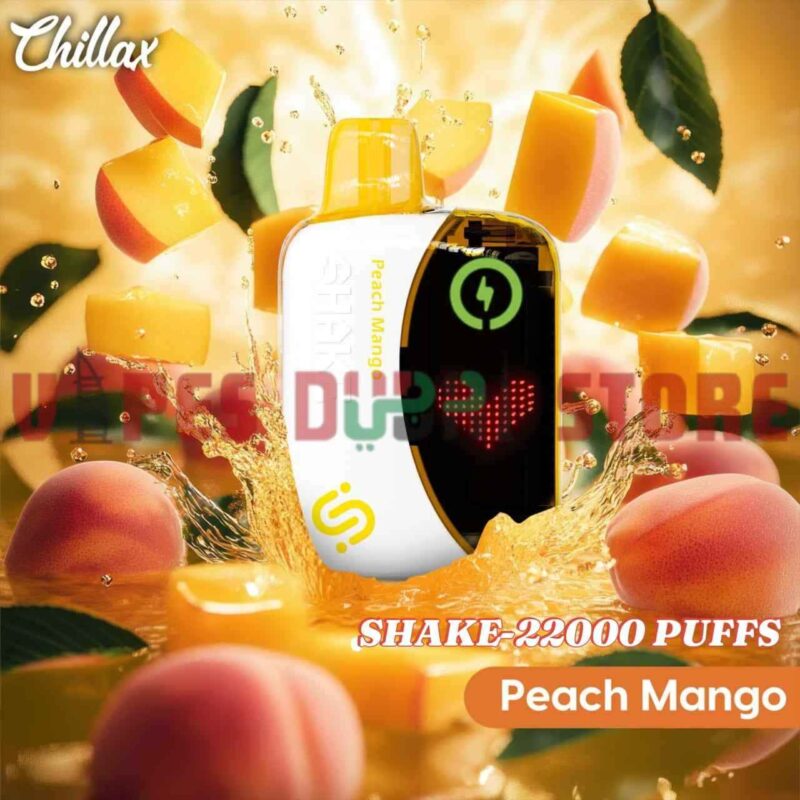 CHILLAX Shake 22000 Puffs 50MG Disposable Vape in Dubai PEACH MANGO