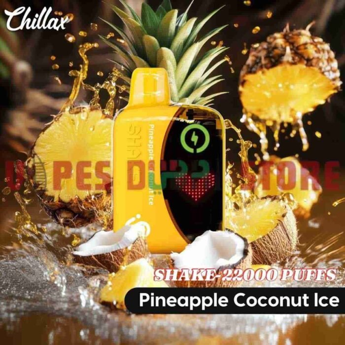 CHILLAX Shake 22000 Puffs 50MG Disposable Vape in Dubai PINEAPPLE COCONUT ICE