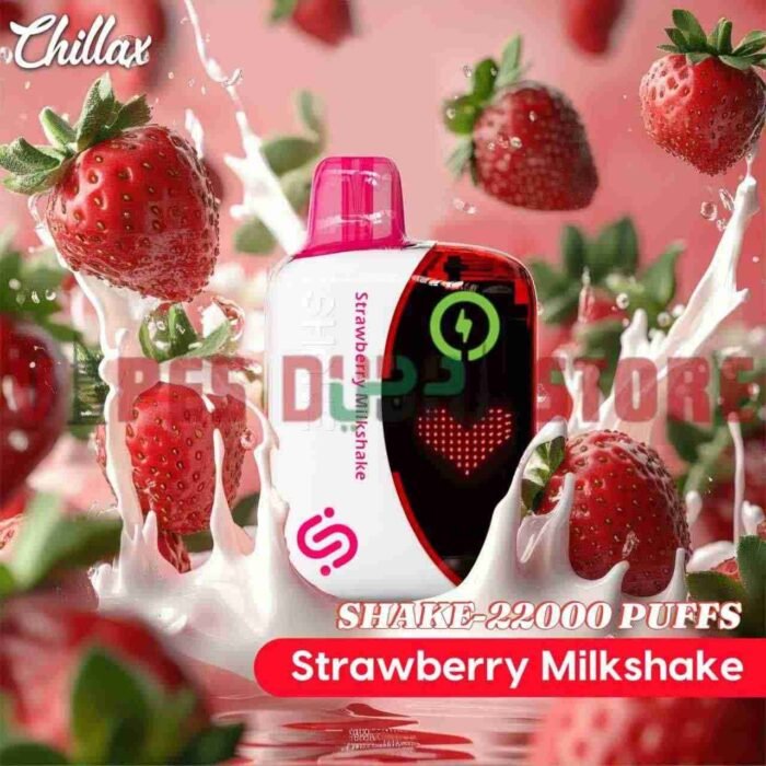 CHILLAX Shake 22000 Puffs 50MG Disposable Vape in Dubai STRAWBERRY MILKSHAKE