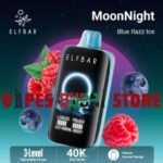 ELF BAR Moon Night 40000 Puffs 50MG Disposable Vape blue razz ice