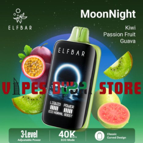 ELF BAR Moon Night 40000 Puffs 50MG Disposable Vape kiwi passion fruit guava ELF BAR Moon Night 40000 Puffs 50MG Disposable Vape kiwi passion fruit guava