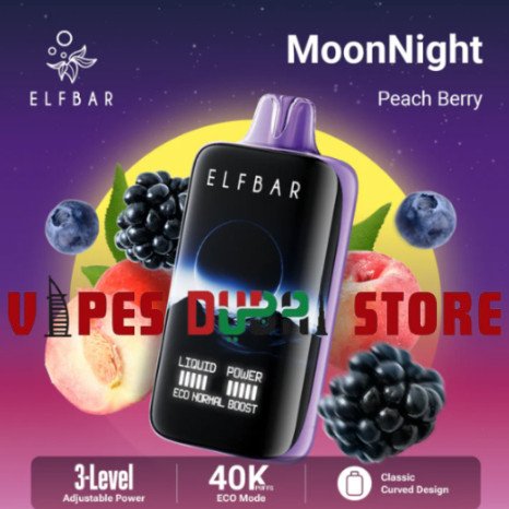 ELF BAR Moon Night 40000 Puffs 50MG Disposable Vape peach berry ELF BAR Moon Night 40000 Puffs 50MG Disposable Vape peach berry