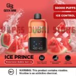 Geek Bar Ice Prince 50000 Puffs Disposable Vape watermelon bubblegum ice