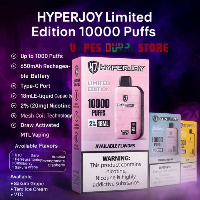 Vapes Dubai Store - HYPERJOY Limited Edition 10000 Puffs Disposa