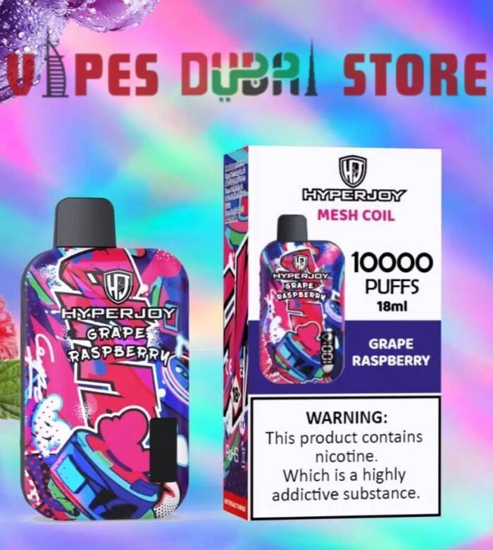HYPERJOY Limited Edition 10000 Puffs Disposable Vape In UAE grape raspberry
