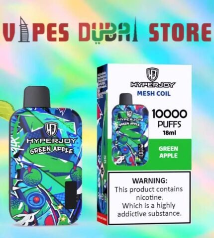 HYPERJOY Limited Edition 10000 Puffs Disposable Vape In UAE green apple