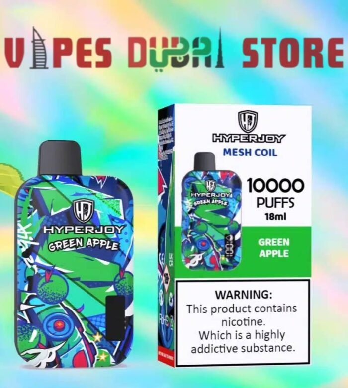 HYPERJOY Limited Edition 10000 Puffs Disposable Vape In UAE green apple
