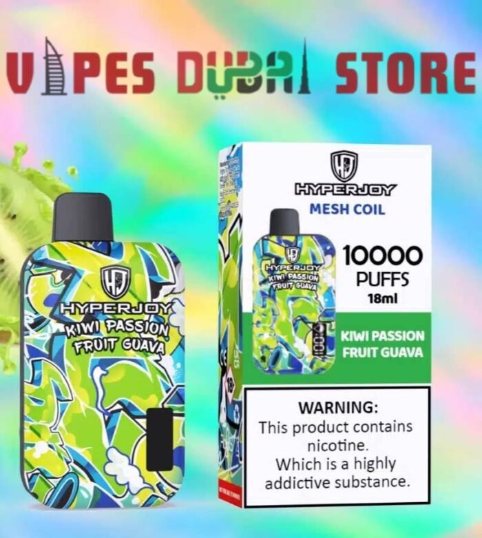 HYPERJOY Limited Edition 10000 Puffs Disposable Vape In UAE kiwi passion fruit guava