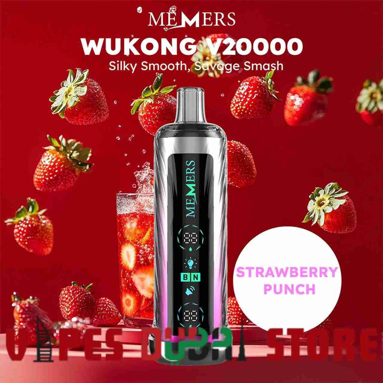 MEMERS Wukong V20000 Puffs Disposable Vape Price in Dubai Strawberry Punch MEMERS Wukong V20000 Puffs Disposable Vape Price in Dubai Strawberry Punch