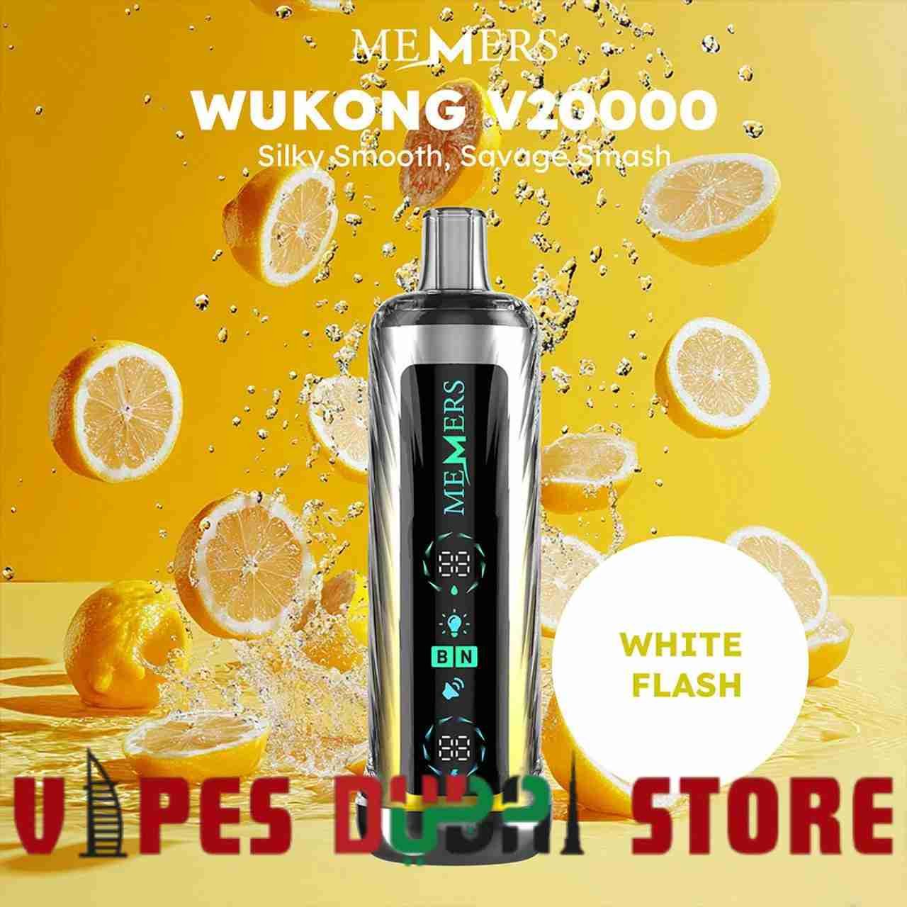 MEMERS Wukong V20000 Puffs Disposable Vape Price in Dubai White Flash MEMERS Wukong V20000 Puffs Disposable Vape Price in Dubai White Flash