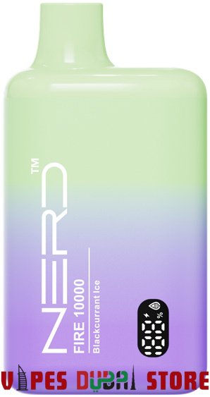 NERD Fire 10000 Puffs 20MG Disposable Vape blackcurrant ice NERD Fire 10000 Puffs 20MG Disposable Vape blackcurrant ice
