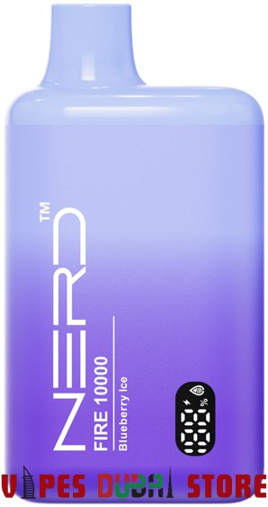 NERD Fire 10000 Puffs 20MG Disposable Vape blueberry ice
