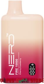 NERD Fire 10000 Puffs 20MG Disposable Vape cherry cranberry