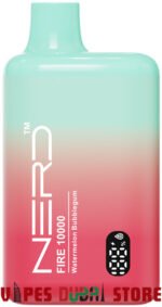 NERD Fire 10000 Puffs 20MG Disposable Vape watermelon bubblegum