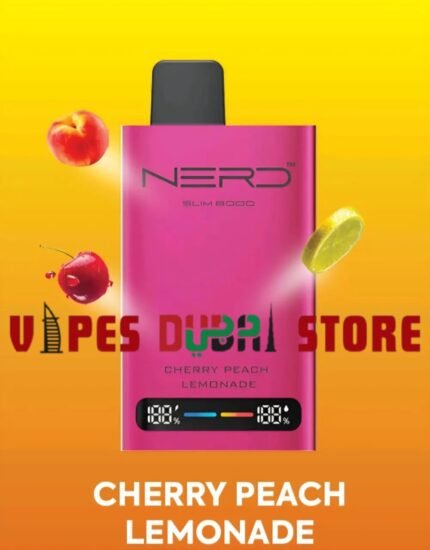 NERD Slim 80000 Puffs Disposable Vape Price in Dubai Cherry Peach Lemonade
