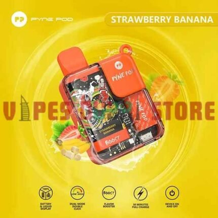 Pyne Pod 8500 Puffs 50Mg Disposable Vape In Dubai Strawberry Banana