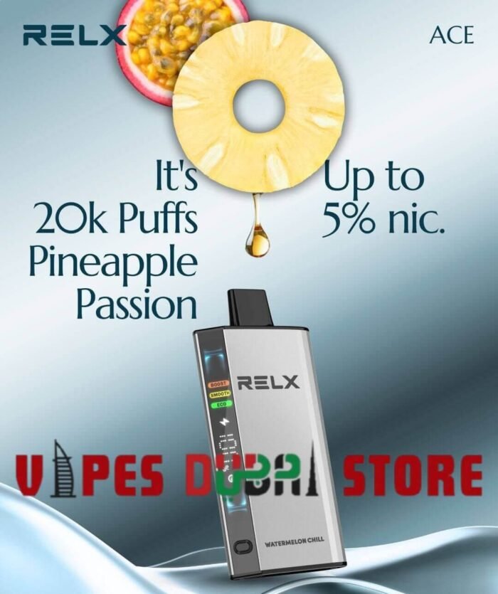 RELX Ace 20000 Puffs 50MG Disposable Vape in Dubai Pineapple-Passion