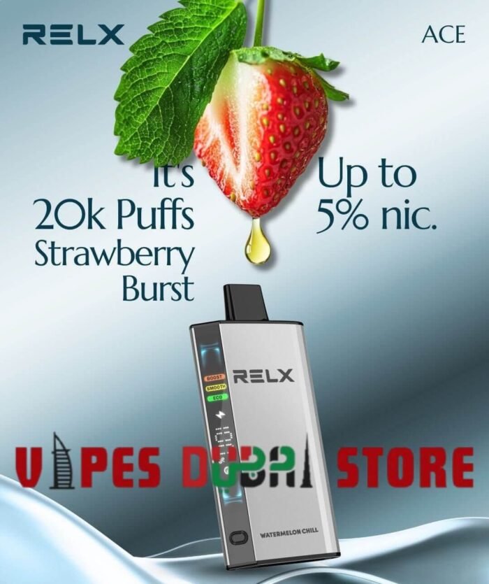 RELX Ace 20000 Puffs 50MG Disposable Vape in Dubai Strawberry-Burst