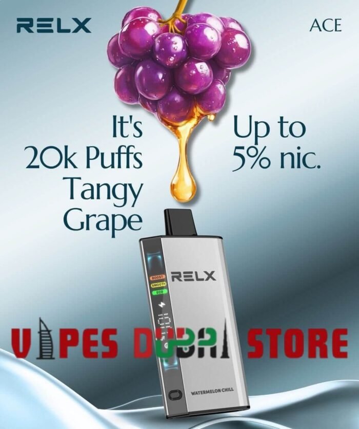 RELX Ace 20000 Puffs 50MG Disposable Vape in Dubai Tangy-Grape