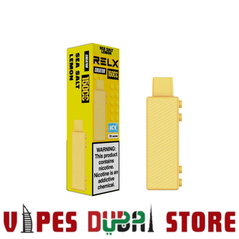 RELX Creator Kit 15000 Puffs Disposable Vape Price in Dubai Sea Salt Lemon