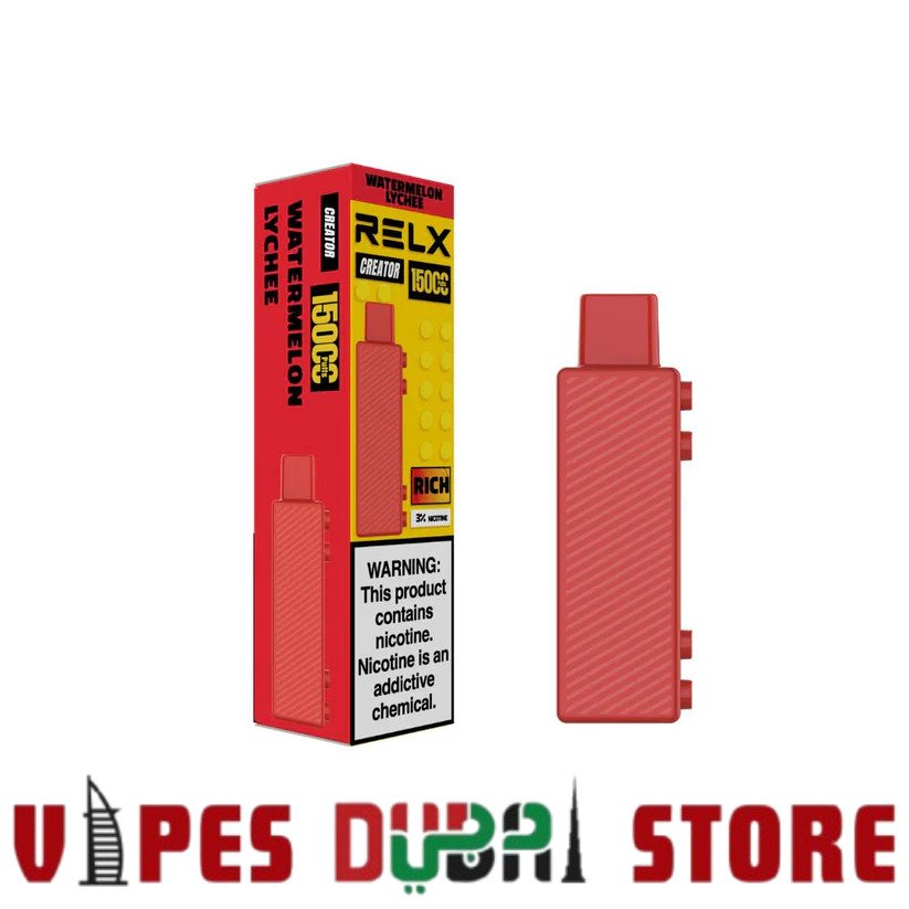 RELX Creator Kit 15000 Puffs Disposable Vape Price in Dubai Watermelon Lychee RELX Creator Kit 15000 Puffs Disposable Vape Price in Dubai Watermelon Lychee