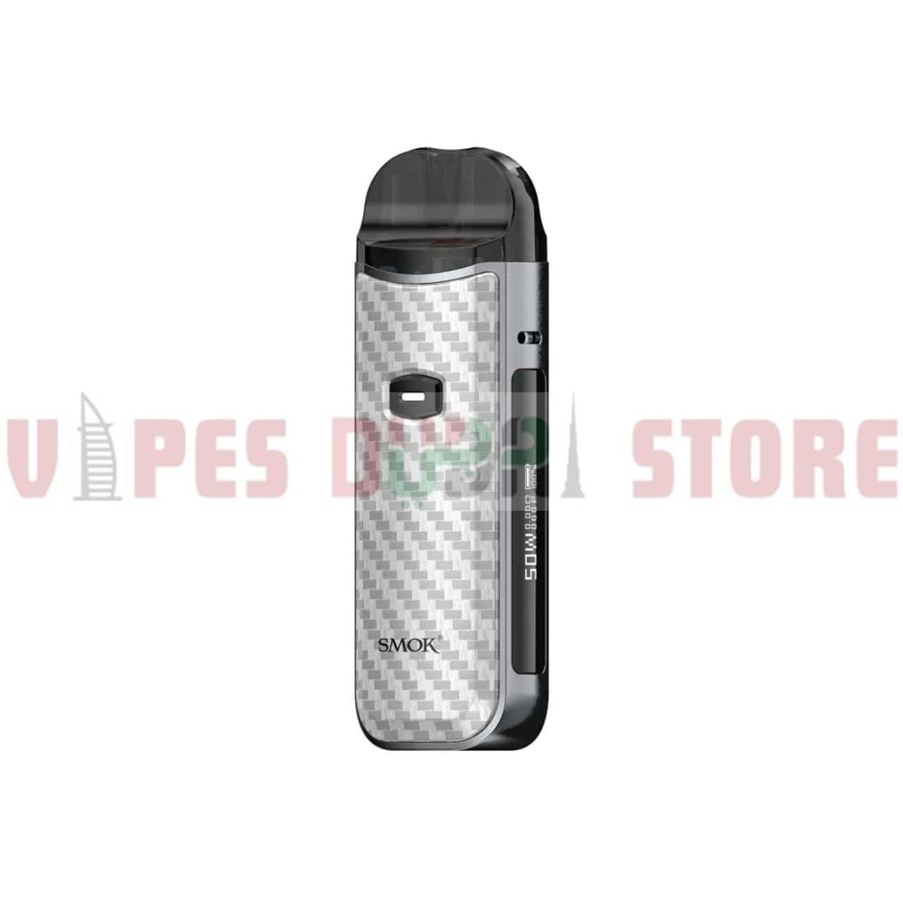 SILVER CARBON FIBER SMOK NORD 50W POD KIT 1800MAH SILVER CARBON FIBER SMOK NORD 50W POD KIT 1800MAH