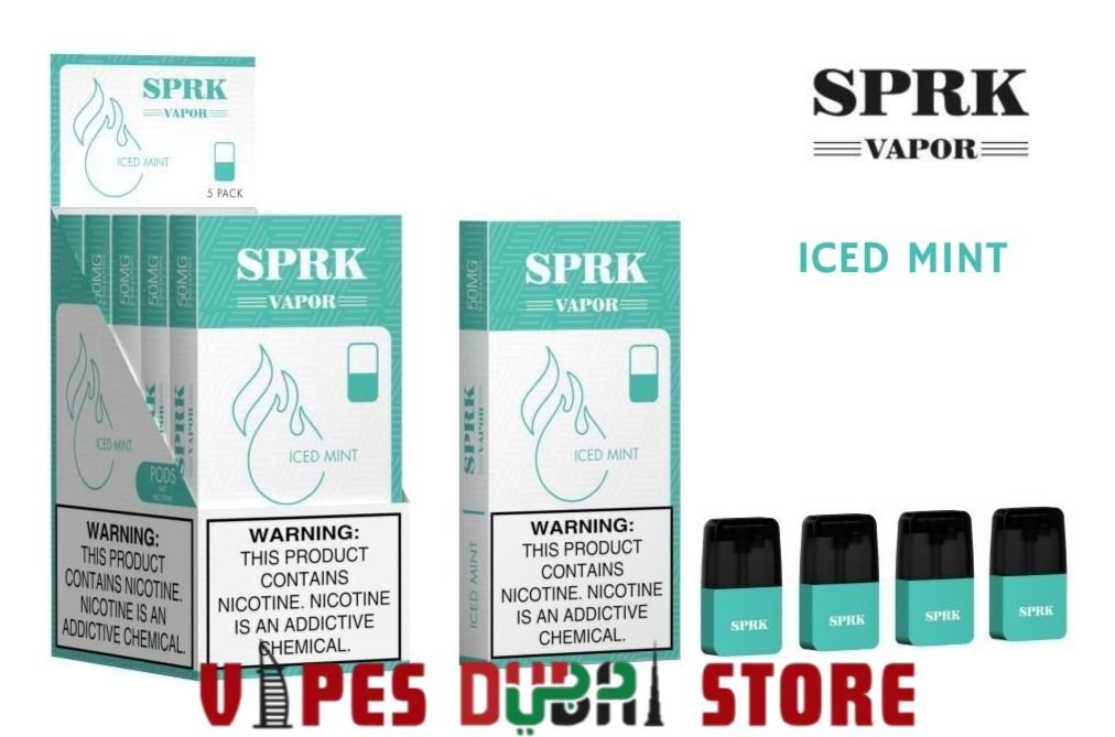 SPRK VAPOR POD CARTRIDGE IN DUBAI ICED MINT SPRK VAPOR POD CARTRIDGE IN DUBAI ICED MINT