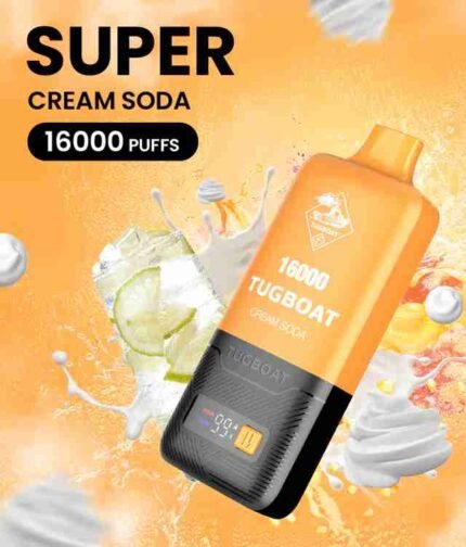 TUGBOAT Super 16000 Puffs 50MG Disposable Vape Price in Dubai Cream Soda