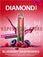 VAPES BARS Diamond 7000 Puffs 20MG Nicotine Disposable Vape in Dubai BLUEBERRY RASPBERRIES