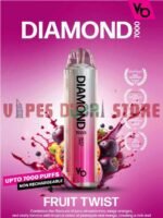 VAPES BARS Diamond 7000 Puffs 20MG Nicotine Disposable Vape in Dubai FRUIT TWIST
