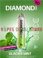VAPES BARS Diamond 7000 Puffs 20MG Nicotine Disposable Vape in Dubai GLACIER MINT