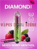 VAPES BARS Diamond 7000 Puffs 20MG Nicotine Disposable Vape in Dubai MIXED BERRY MENTHOL